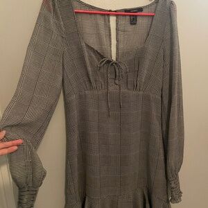 Forever 21 Gray Plaid Dress